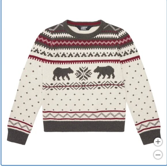 NWT Lands' End Ladies' Holiday Sweater XL - Picture 4 of 8